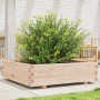 Jardinera de madera maciza de pino 90x90x26,5 cm