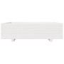 Jardinera de madera maciza de pino blanco 90x90x26,5 cm