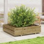 Jardinera de madera de pino impregnada 100x100x26,5 cm en Maceteros y jardineras | Comprar online en Foro24