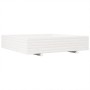 Jardinera de madera maciza de pino blanca 110x110x26,5 cm