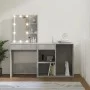 Dressing table with LED and concrete gray plywood cabinet by vidaXL, Bedroom Dressers - Ref: Foro24-3082021, Price: 139,26 €,...