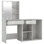 Dressing table with LED and concrete gray plywood cabinet by vidaXL, Bedroom Dressers - Ref: Foro24-3082021, Price: 139,26 €,...