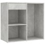 Tocador con LED y armario madera contrachapada gris hormigón de vidaXL, Tocadores para dormitorios - Ref: Foro24-3082021, Pre...