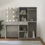 Schminktisch mit LED und 2 Sperrholzschränken betongrau von vidaXL, Schlafzimmerkommoden - Ref: Foro24-3082030, Preis: 189,09...