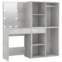 Schminktisch mit LED und 2 Sperrholzschränken betongrau von vidaXL, Schlafzimmerkommoden - Ref: Foro24-3082030, Preis: 189,09...