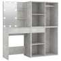 Schminktisch mit LED und 2 Sperrholzschränken betongrau von vidaXL, Schlafzimmerkommoden - Ref: Foro24-3082030, Preis: 191,66...