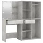 Schminktisch mit LED und 2 Sperrholzschränken betongrau von vidaXL, Schlafzimmerkommoden - Ref: Foro24-3082030, Preis: 189,09...