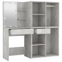 Schminktisch mit LED und 2 Sperrholzschränken betongrau von vidaXL, Schlafzimmerkommoden - Ref: Foro24-3082030, Preis: 191,66...
