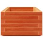 Jardinera de madera maciza de pino marrón cera 110x40x26,5 cm