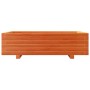 Jardinera de madera maciza de pino marrón cera 90x60x26,5 cm