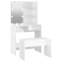Glossy White Plywood LED Vanity Set by vidaXL, Bedroom Dressers - Ref: Foro24-3114111, Price: 133,67 €, Discount: %