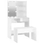 Glossy White Plywood LED Vanity Set by vidaXL, Bedroom Dressers - Ref: Foro24-3114111, Price: 131,77 €, Discount: %