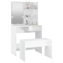 Glossy White Plywood LED Vanity Set by vidaXL, Bedroom Dressers - Ref: Foro24-3114111, Price: 133,67 €, Discount: %
