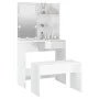 Glossy White Plywood LED Vanity Set by vidaXL, Bedroom Dressers - Ref: Foro24-3114111, Price: 131,77 €, Discount: %
