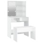 Glossy White Plywood LED Vanity Set by vidaXL, Bedroom Dressers - Ref: Foro24-3114111, Price: 133,67 €, Discount: %
