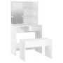 Glossy White Plywood LED Vanity Set by vidaXL, Bedroom Dressers - Ref: Foro24-3114111, Price: 131,77 €, Discount: %