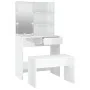 Glossy White Plywood LED Vanity Set by vidaXL, Bedroom Dressers - Ref: Foro24-3114111, Price: 131,77 €, Discount: %