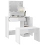 Juego de tocador con LED madera contrachapada blanco brillante by vidaXL, Bedroom Dressers - Ref: Foro24-3114119, Price: 126,...