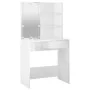 Glossy White Plywood LED Vanity Set by vidaXL, Bedroom Dressers - Ref: Foro24-3114111, Price: 131,77 €, Discount: %