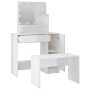 Juego de tocador con LED madera contrachapada blanco brillante by vidaXL, Bedroom Dressers - Ref: Foro24-3114119, Price: 126,...