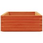 Jardinera de madera maciza de pino marrón cera 110x60x26,5 cm