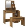 Smoked Oak Plywood LED Vanity Set by vidaXL, Bedroom Dressers - Ref: Foro24-3114120, Price: 105,37 €, Discount: %