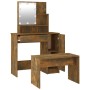 Smoked Oak Plywood LED Vanity Set by vidaXL, Bedroom Dressers - Ref: Foro24-3114120, Price: 105,37 €, Discount: %