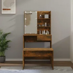 Smoked Oak Plywood LED Vanity Set by vidaXL, Bedroom Dressers - Ref: Foro24-3114112, Price: 99,00 €, Discount: %