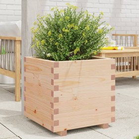 Jardinera madera maciza de pino 50x50x49,5 cm