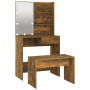 Smoked Oak Plywood LED Vanity Set by vidaXL, Bedroom Dressers - Ref: Foro24-3114112, Price: 100,12 €, Discount: %