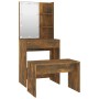 Smoked Oak Plywood LED Vanity Set by vidaXL, Bedroom Dressers - Ref: Foro24-3114136, Price: 97,73 €, Discount: %