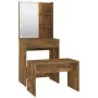 Smoked Oak Plywood LED Vanity Set by vidaXL, Bedroom Dressers - Ref: Foro24-3114136, Price: 97,82 €, Discount: %