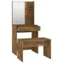 Smoked Oak Plywood LED Vanity Set by vidaXL, Bedroom Dressers - Ref: Foro24-3114136, Price: 97,82 €, Discount: %