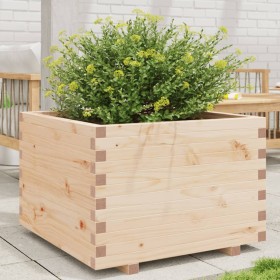Jardinera de madera maciza de pino 70x70x49,5 cm