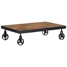 Couchtisch mit Rollen aus massivem Recyclingholz 100x60x26 cm von vidaXL, Couchtisch - Ref: Foro24-338016, Preis: 115,14 €, R...