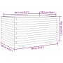 Jardinera madera maciza de pino 90x60x49,5 cm