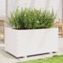 Jardinera madera maciza de pino blanco 90x60x49,5 cm