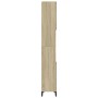 Armario de baño madera contrachapada roble Sonoma 30x30x190 cm