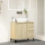 Armario de baño madera contrachapada roble Sonoma 65x33x60 cm