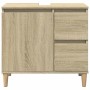 Armario de baño madera contrachapada roble Sonoma 65x33x60 cm