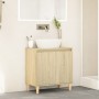 Armario de lavabo madera contrachapada roble Sonoma 58x33x60 cm