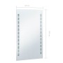 Espejo de pared de baño con LED 60x100 cm