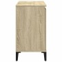 Armario de lavabo madera contrachapada roble Sonoma 58x33x60 cm en Tocadores de baño | Comprar online en Foro24