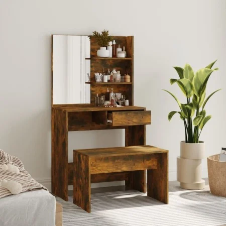 Smoked oak dressing table set 74.5x40x141 cm by vidaXL, Bedroom Dressers - Ref: Foro24-3114144, Price: 87,89 €, Discount: %