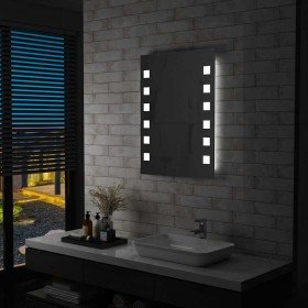 Espejo de pared de baño con LED 60x80 cm