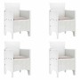 Silla de Jardín 4 pcs Blanco 53 x 49 x 85 cm PP