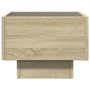 Mesa auxiliar con LED madera ingeniería roble Sonoma 40x40x30cm en Mesas de centro | Comprar online en Foro24