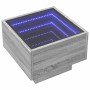 Mesa auxiliar con LED madera ingeniería gris Sonoma 40x40x30cm en Mesas de centro | Comprar online en Foro24