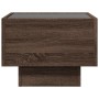 Mesa auxiliar con LED madera ingeniería marrón roble 40x40x30cm en Mesas de centro | Comprar online en Foro24
