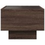 Mesa auxiliar con LED madera ingeniería marrón roble 40x40x30cm en Mesas de centro | Comprar online en Foro24